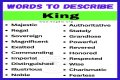 What words describe a king?